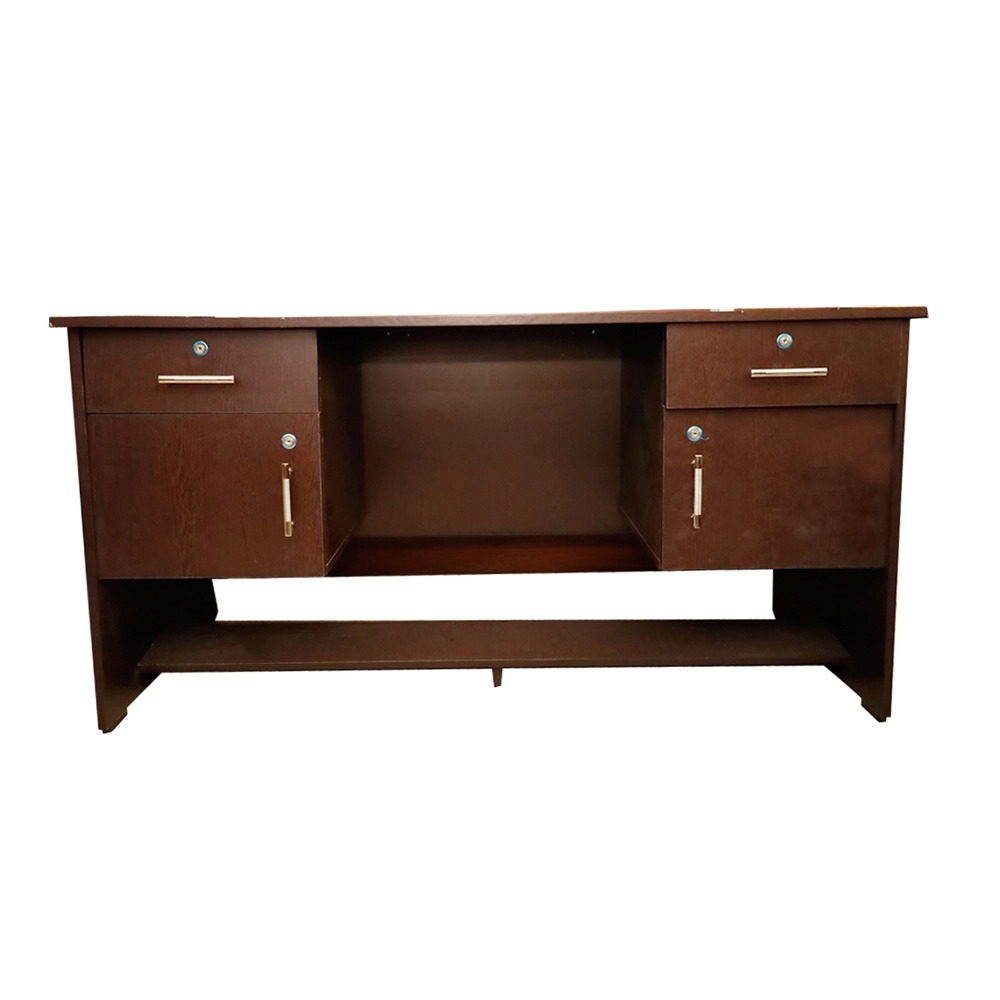 Executive Wooden Office Desk with Lockable Storage