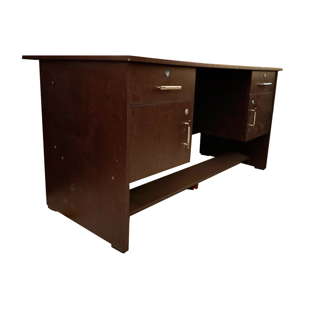 Executive Wooden Office Desk with Lockable Storage