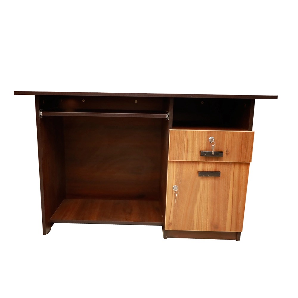 Compact Wooden Office Desk with Storage Cabinet