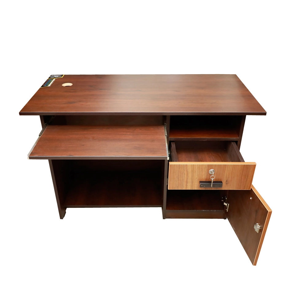 Compact Wooden Office Desk with Storage Cabinet