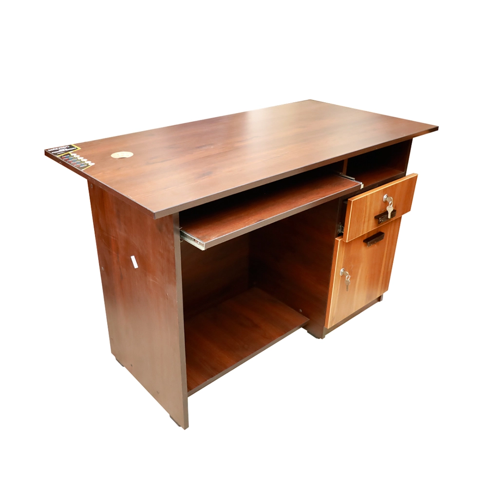 Compact Wooden Office Desk with Storage Cabinet