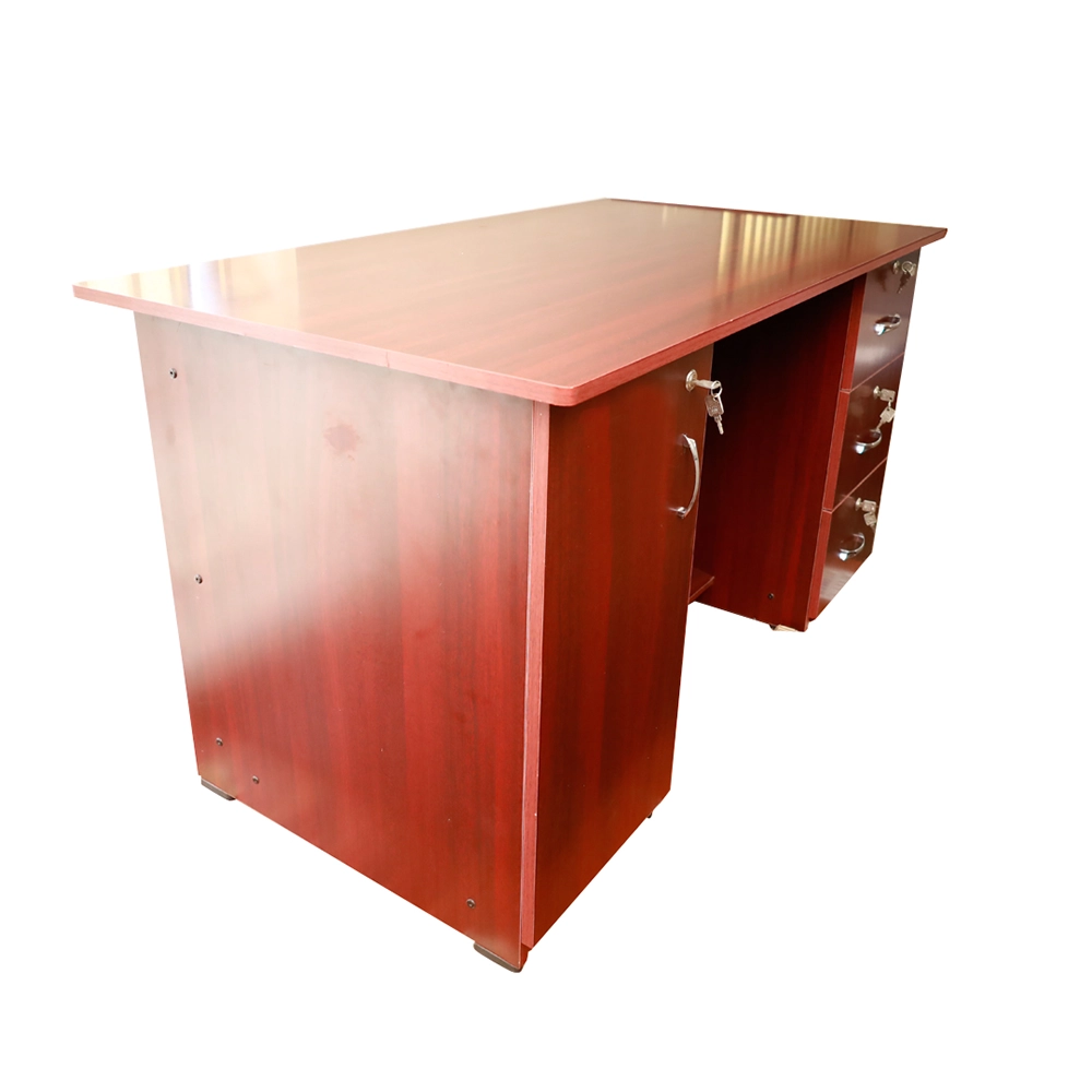 Executive Wooden Office Table with Lockable Drawers Storage Cabinet